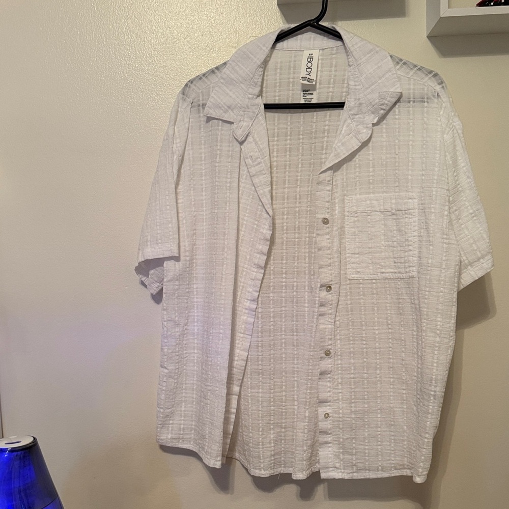 Cotton On Body White Textured Swim Coverup